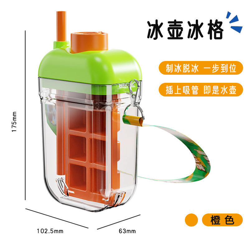 Cold water kettle new arrival popular drink fruit tea ice tray ice bucket ice cube making straw water cup summer cool ice bucket