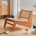 Rattan chandigarh kangaroo chair retro solid wood wabi-sabi b&b design single sofa small apartment lounge chair casual