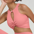【clearance - no returns or exchanges】knotted design cutout top sports bra - beautiful back tank top for fitness, yoga, and underwear