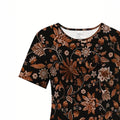 wholesale women's short-sleeved dresses, fashionable women's dresses for spring, summer, and autumn, new cross-border printed designs