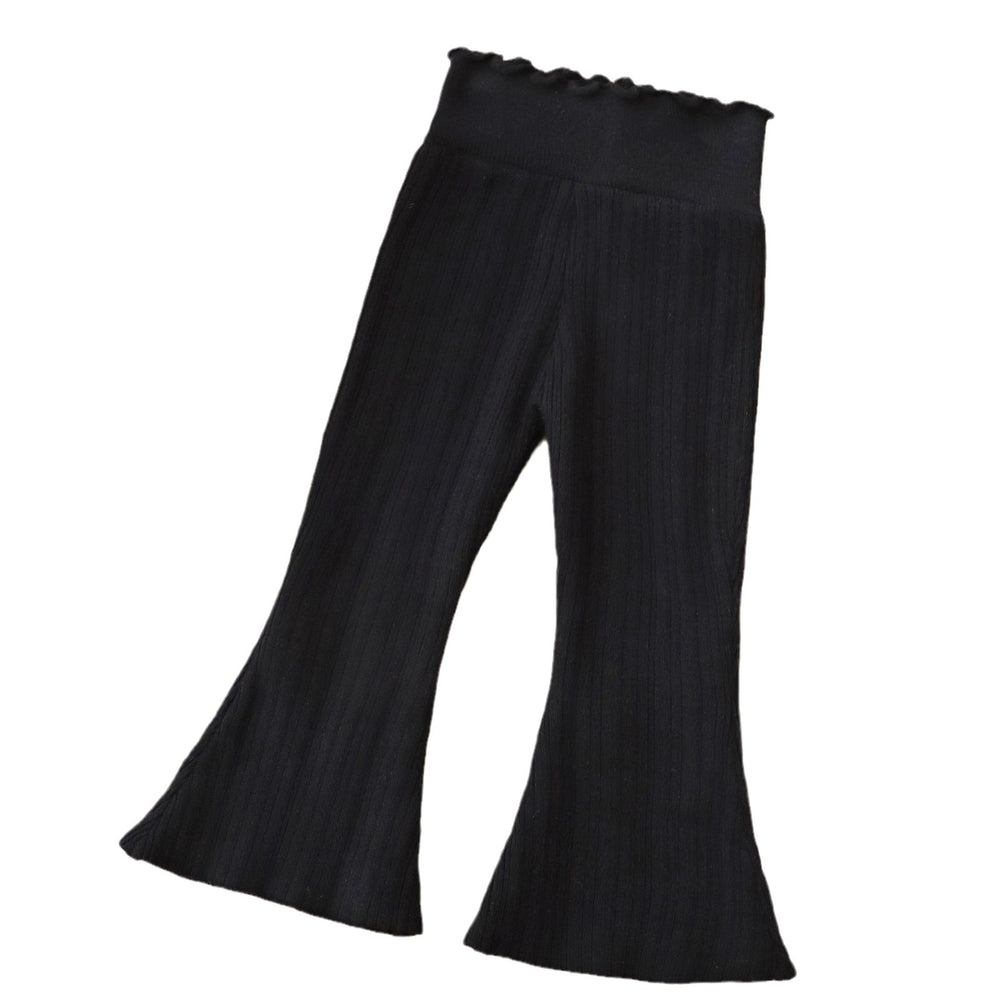 autumn new knitted wide-leg pants korean style boys' and girls' woolen trousers casual long pants