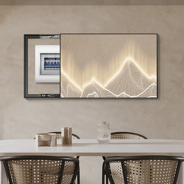 Wabi-sabi wind meter box decorative painting modern simple restaurant landscape blocking distribution box switch box hanging painting