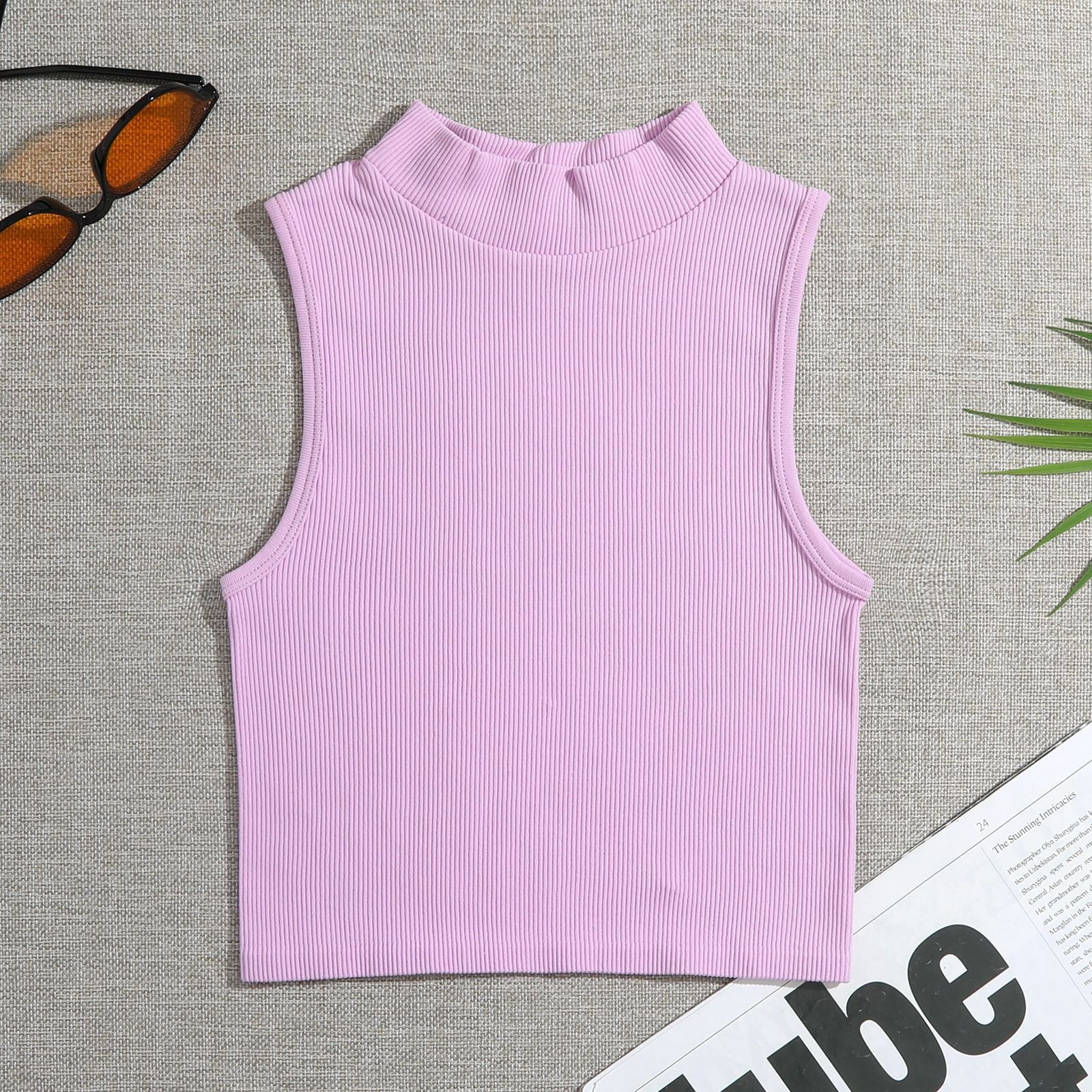 primer autumn and winter threaded turtleneck vest nylon  sports bra quick-drying yoga clothing underwear