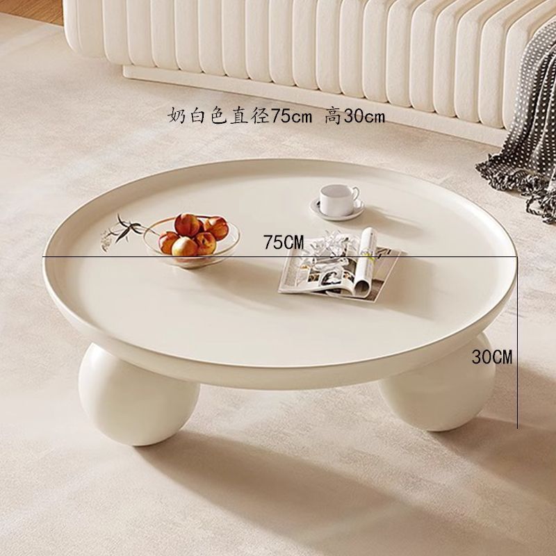 Scandinavianinscasual coffee tableaccessible luxuryfor homecream round coffee tableliving room tablemodernpopular small apartment tea table