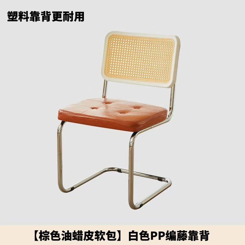 Imitation rattan soft-packed chair popular coffee shop hotel casual medieval chair casual scandinavianfor homedesigner dining chair