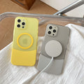 Suitable for iphone17promax splicing contrasting color mobile phone case magnetic suction apple 16 skin-like frosted anti-fall protective cover