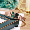 Live broadcast popular douyin sales retro elegant women's watch wholesale watch women's small square watch women's watch small green