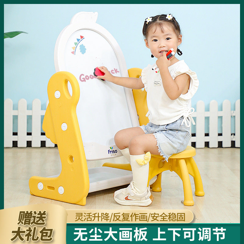 Children's drawing board Magnetic writing board Dust-free easel Table and chair drawing drawing board Household graffiti Toddler baby whiteboard