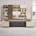 Luxury executive office desk and chair set - modern minimalist manager/ceo desk - painted finish - executive office furniture