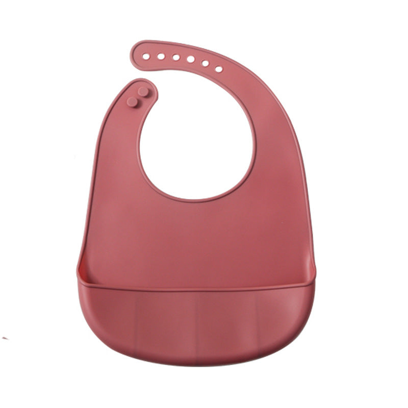Baby bibs baby eating pockets waterproof and spill-proof food grade silicone supplementary food tableware leak-proof silicone bibs