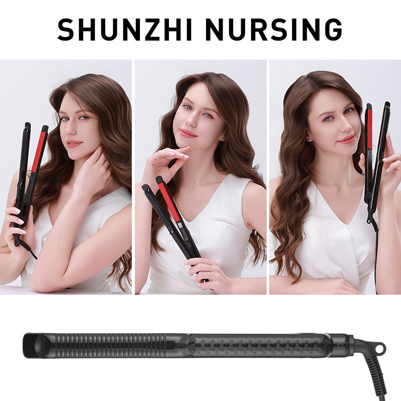Straightening electric splint does not damage hair curling iron dual-purpose corn clip curling iron small straight plate clip ceramic hair care replaceable head