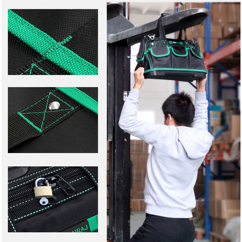Arrizo Electric Toolkit Wholesale Multifunctional Large Portable Thickened Wear-resistant Canvas Tool Bag Storage Bag