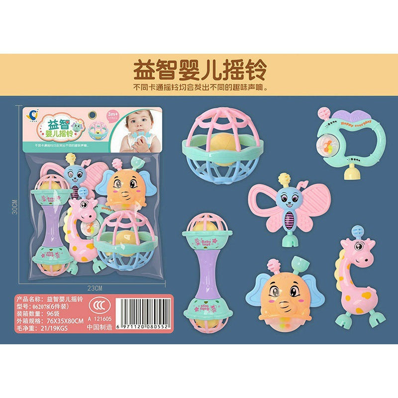 Cross-border South East Asia small rattle set infant early education enlightenment baby toothpaste rattle boys and girls educational toys