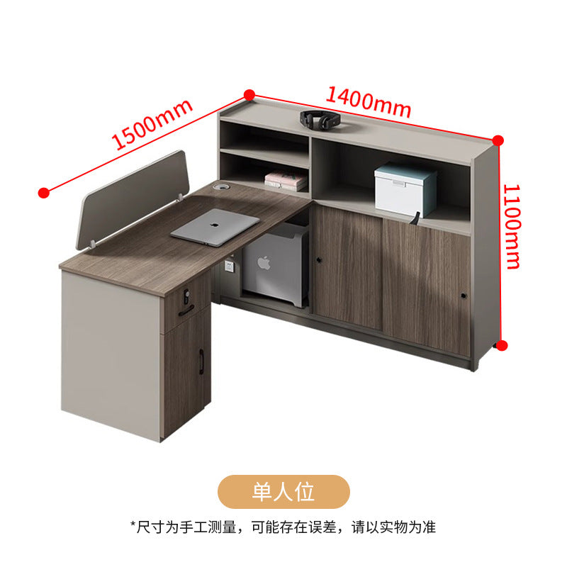 Saint li screen desk and chair combination - employee office workstation desk with card seat - financial office desk
