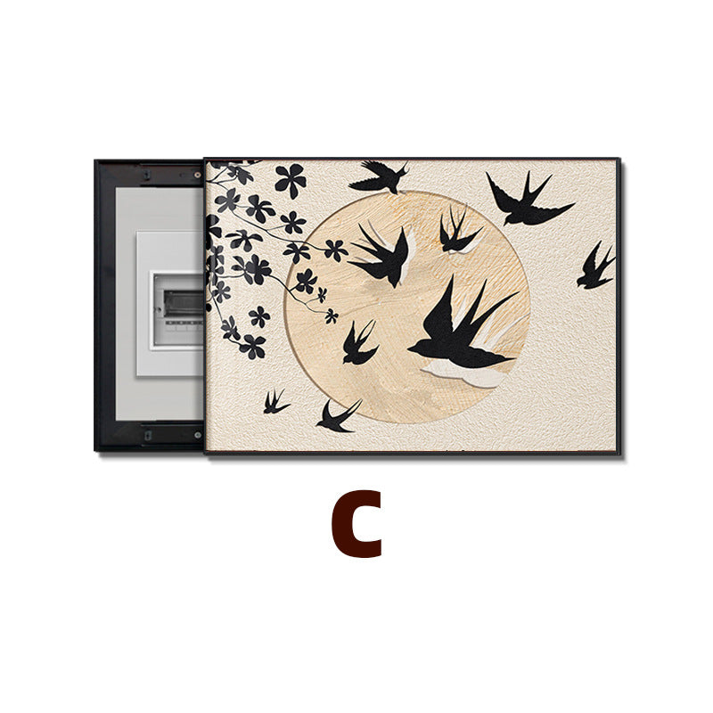 French medieval style meter box decorative painting premium living room room cover dining room distribution box cover ugly hanging painting