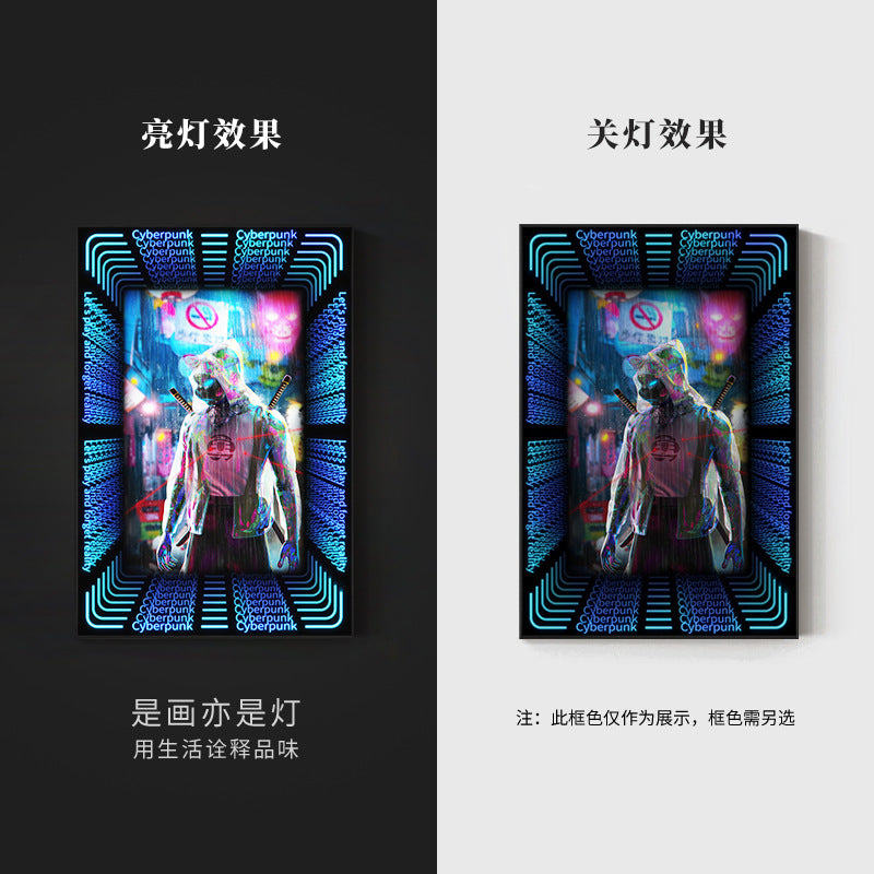 KTV box, private room, luminous hanging paintings, bar, pub, wall decoration painting, e-sports room, cyberpunk style mural