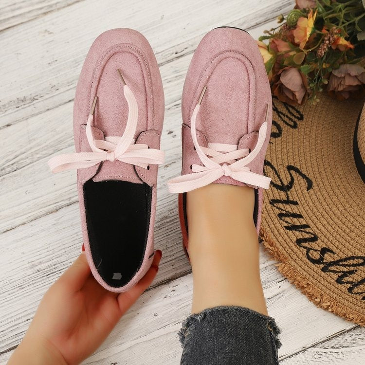 plus size british style tie back soft bottom flats loafers women's spring and summer new arrivalretroflatsflats wholesale