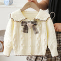 Girlsweaterjksuitloosesweaternew arrivaltwistpreppy styletwo-piece set