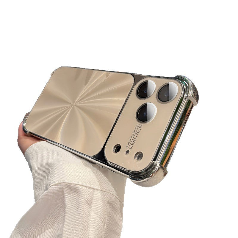 Suitable for iphone17promax electroplated aurora cd pattern mobile phone case new apple 16 four-corner anti-fall 15 soft case
