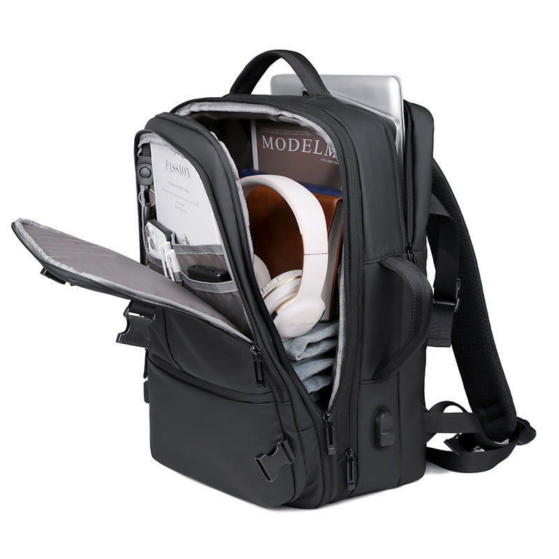 New men's business backpack, multi-functional backpack for business trip, large capacity expansion, travel travel computer bag, book for men