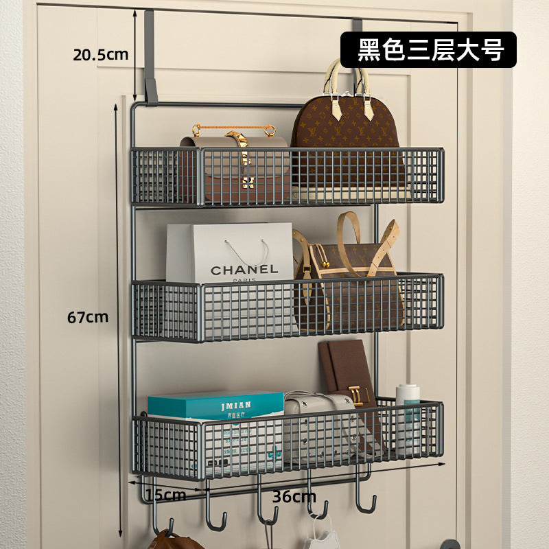 Over-the-door hook: your ultimate entryway organizer! wall-mounted, no-drill storage rack for bedroom closet, side-mounted clothes hanger