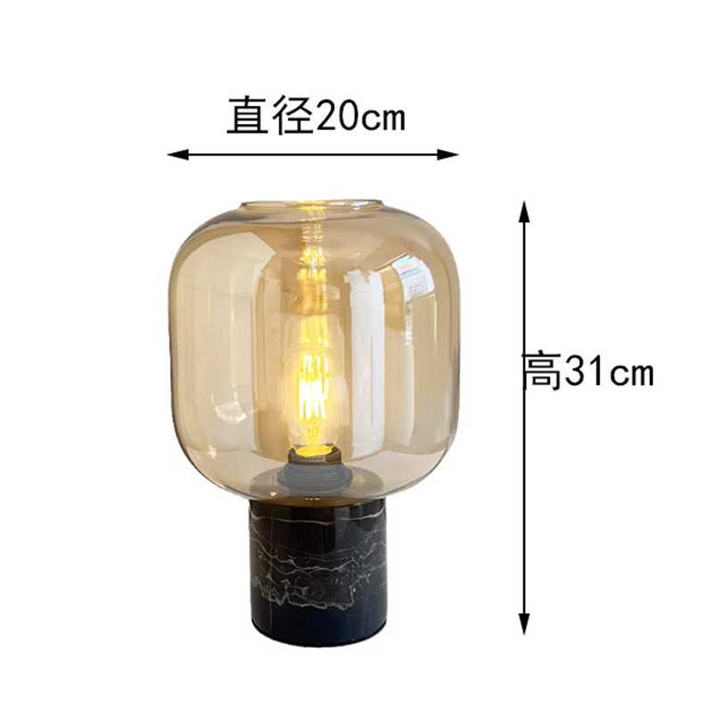 Modern minimalist glass table lamp - bedroom bedside lamp - designer high-end nordic style - living room, study, decorative home & hotel lighting