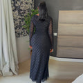 European and american cross-border women's fashion:  autumn new arrivals - sexy, elegant, asymmetrical neckline, high-end slim-fit bodycon long sleeve dress