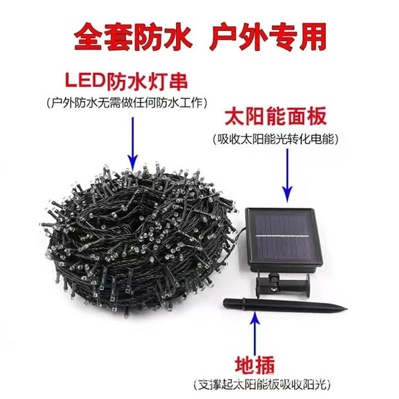 LED solar lantern string outdoor waterproof gypsy star light string landscape garden project lighting atmosphere decorative light