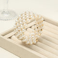 Pearl bracelet wholesale: european and american cross-border, multi-layered, lightweight luxury design, diamond-accented, high-end elastic women's bracelet