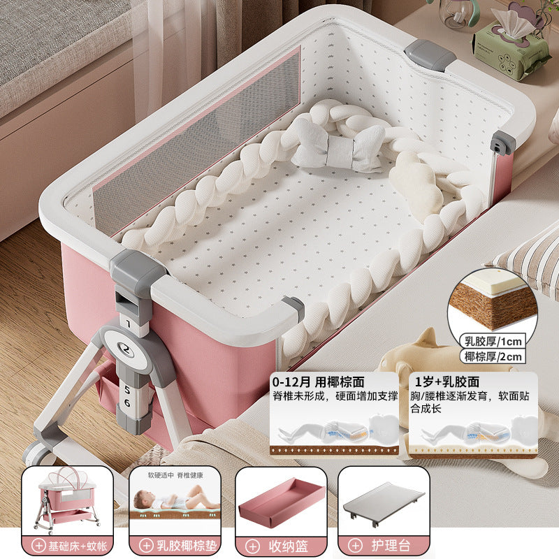 Baby crib - portable, foldable, multi-functional bassinet - newborn & toddler convertible bed