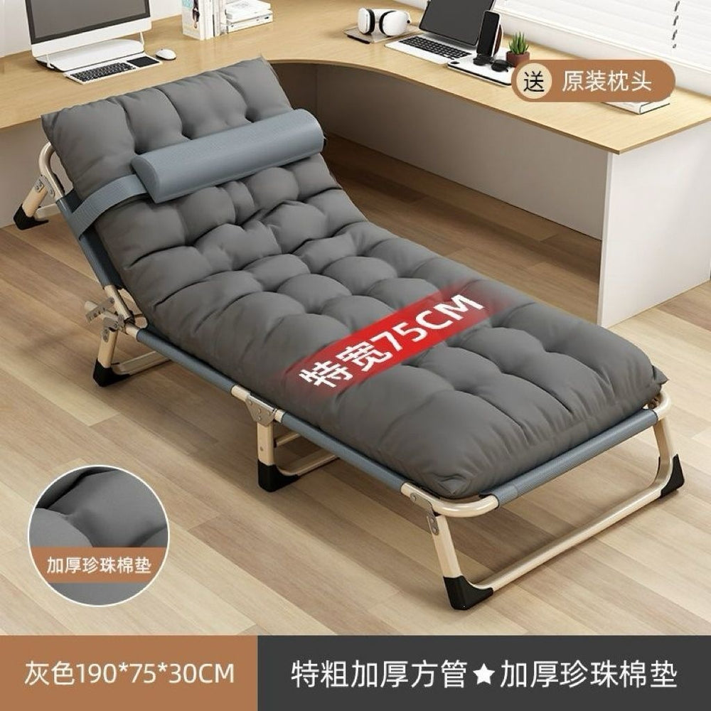Lunch break foldable bed office single lunch break lounge chair adult for home foldable outdoor portable hospital camp bed