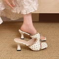 2026 summer new arrival: plus size women's studded ankle strap heels - european & american style, sexy & comfortable