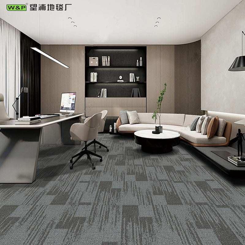 Office square carpet pvc eco-friendly flame retardant thickened wear-resistant office building company large area splicing carpet