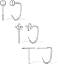 Amazon cross-border new zircon simple suit earrings versatile commuter hong kong style elegant earrings fashionable stylish women