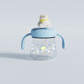New cute kids' home water cup, baby straw cup for 1-3 year olds, cartoon straw training cup