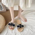 Women's summer slippers - fashionable bowknot design, influencer-approved fairy style, beach sandals, 2021 new summer collection, trendy slides for women, summer ins style
