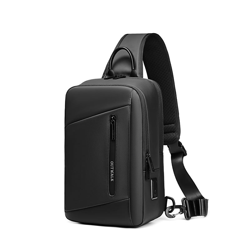 Customized shoulder bag men's satchel business small backpack multifunctional breast bag men's messenger bag chest bag