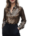 Wish bestseller: autumn new arrival - satin printed long sleeve shirt for independent stores