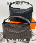 Genuine leather 2024 spring/summer new collection handmade lambskin woven bag - trendy shoulder, crossbody, handbag, and dumpling bag