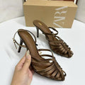 Za's 2025 new women's shoes: low-heeled, elegant, socialite-style pumps with closed toe, low-cut design, and ankle strap