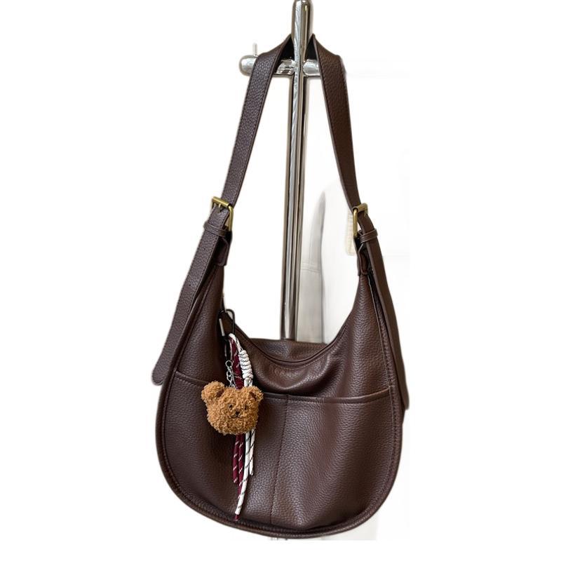 Autumn Internet celebrity explosion 2025 Korean version of the new fashion Mori dumpling bag simple and versatile casual messenger shoulder bag