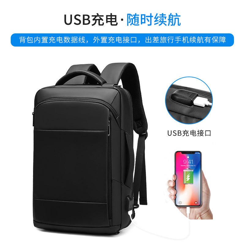 Off-route backpack New  men's business bag can span one shoulder obliquely Multifunctional 15.6 Computer bag wholesale