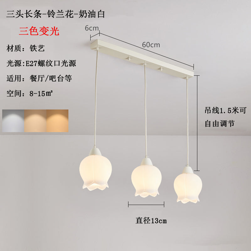 French Cream Wind Pumpkin Chandelier Designer Bar Lighting Simple Modern Creative Dining Table Art Restaurant Lights