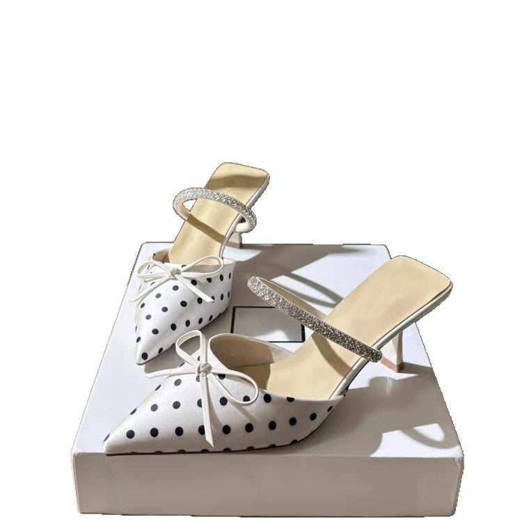 2026 summer new arrival: plus-size women's pointed-toe high heels - european & american style, lightweight, comfortable, rhinestone embellished