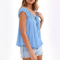 fashioneleganttie backrufflesshirt women's  summer new arrivalfashion pleated tops