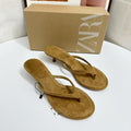 Za2025summernew arrival flip-flop sandals women's flip-flops for outer wear easiest for match round toe thin heel high heels clip