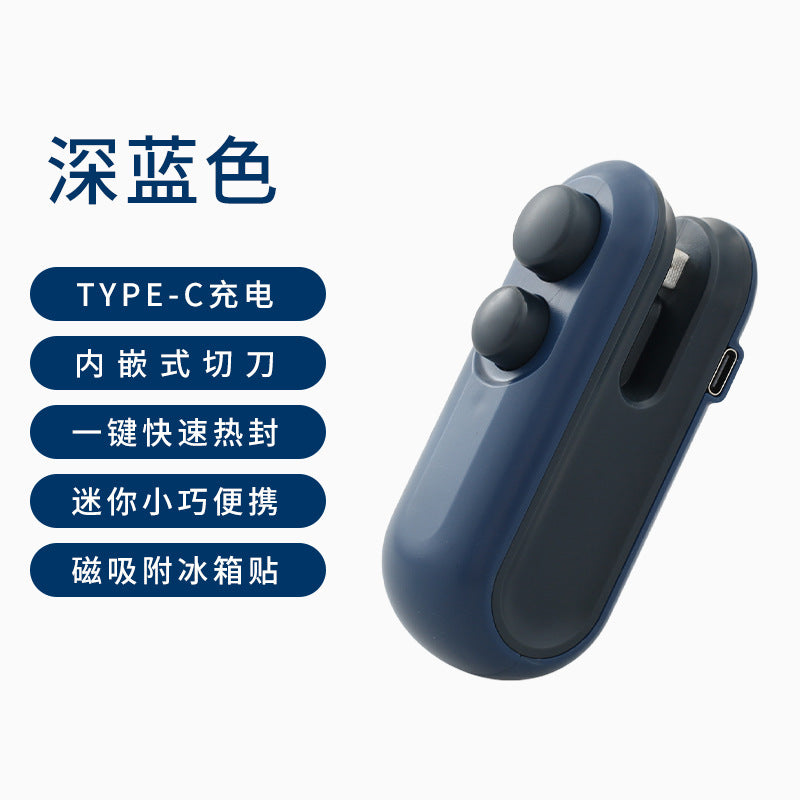 Snack sealer - compact handheld heat sealer for home use - mini plastic bag sealer - plastic bag sealing tool