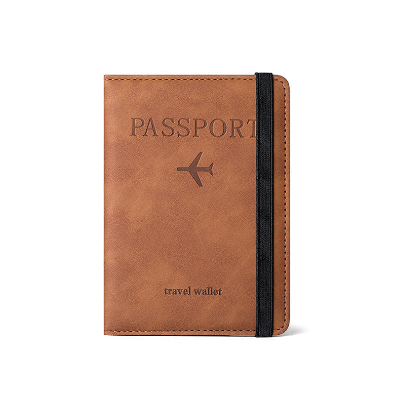 popular passport clip ticket protective cover, portable multi-function, multi-card anti-theft storage bag PU leather