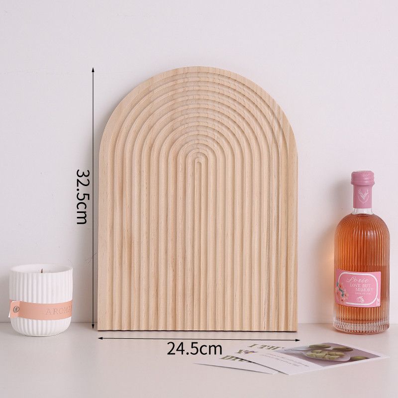 Nordic irregular plate dinner plate western food plating simple solid wood tray ornament for home korean style ins style