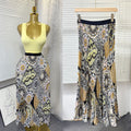 Ethnic floral gray